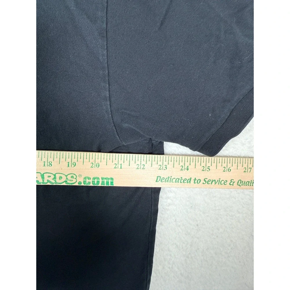 Polo Ralph Lauren Mens Large Black Pima Cotton Stretch Short Sleeve Polo Shirt